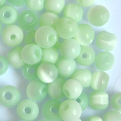 GL5670 Pale Green Cats Eye Rounds