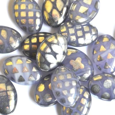 GL5696 10 Medium Lilac Mirror Ovals