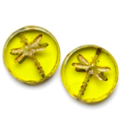 GL6332 Olive Dragonfly Bead