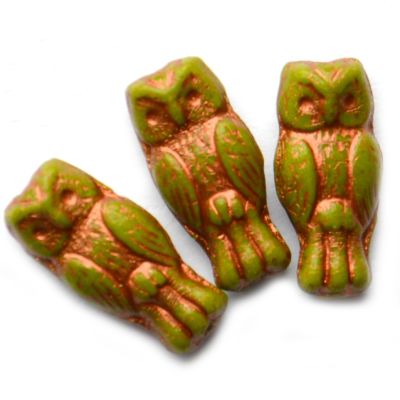 GL6339 Olive Owl Bead