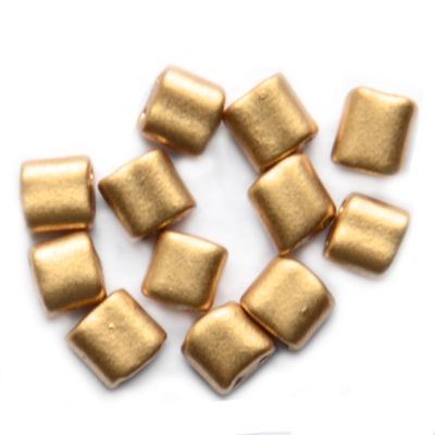 GL6371 5x5mm Frost Gold Karo Bead