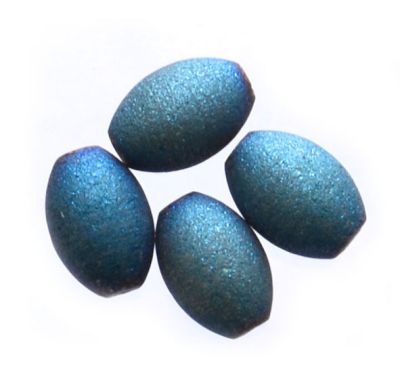 GL6421 7x11mm Blue Druzy Glass Oval