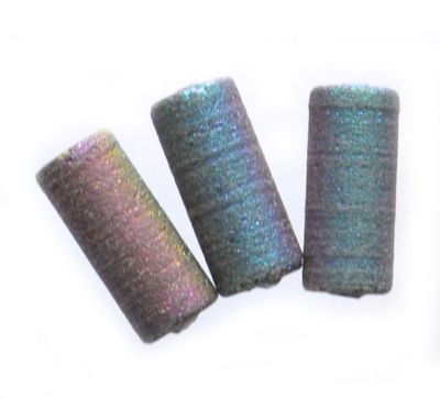 GL6425 18x8mm Rainbow Druzy Glass Tube