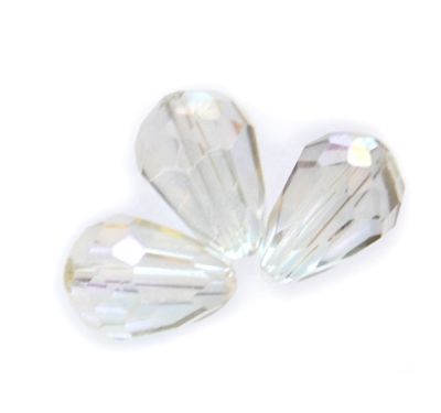 GL6431 10x13mm Crystal AB Faceted Glass Drop