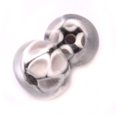 GL6510 Pink/Black Window Beads