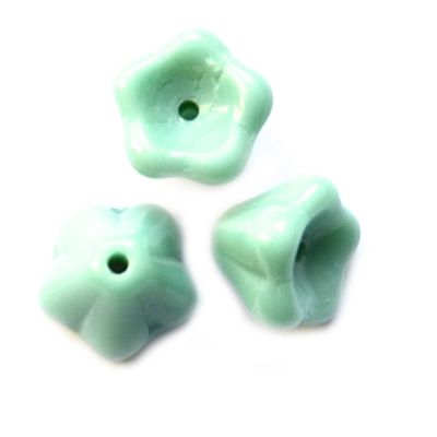 GL6728 8mm Pale Teal Trumpet Flower