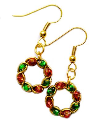 Wreath Earrings - Gold