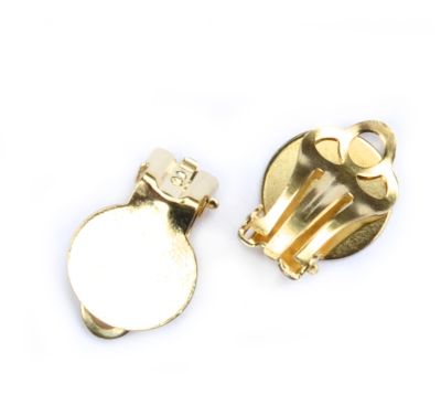 FN327 Pair of Gold Clip Stud Fittings