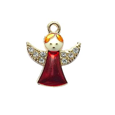 MB1000 Red Sparkling Angel Charm