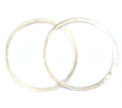 MB412 30mm Silver Brushed Metal Round Link