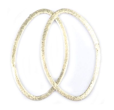 MB415 38x25mm Silver Brushed Metal Oval Link