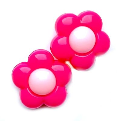 PB200 16mm Cerise Acrylic Flower Bead