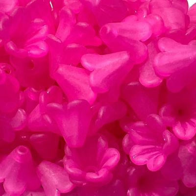 PB260 Cerise 12x14mm Fuchsia Flower Bead