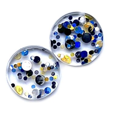 PB271 Midnight Sparkly Resin Pendant