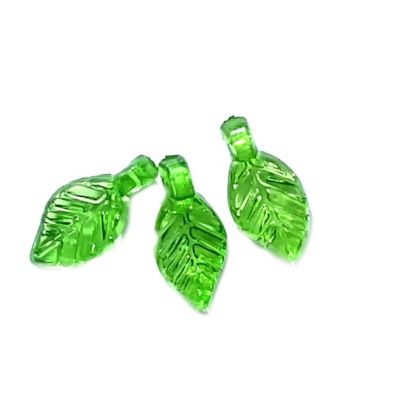 PB274 Bright Green Acrylic Leaf Bead