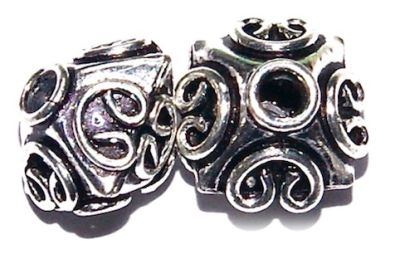 MB112 15x10mm Bali Style Bicone