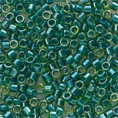 DB0919 Sparkle Dk Teal Ld Chartreuse Delica