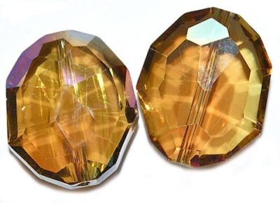 CC1070 25x20mm Topaz AB Crystal Bead