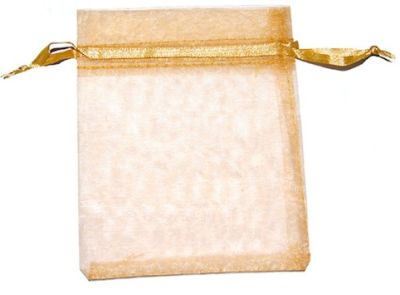 BG204 Gold Organza Gift Bag