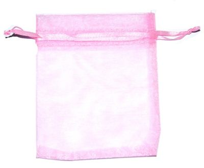 BG208 Pink Organza Gift Bag