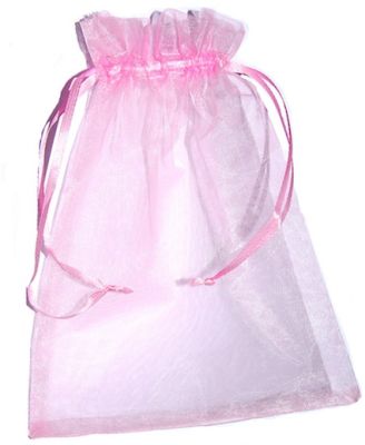 BG221 Large Pink Organza Gift Bag