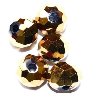 CC1256 4x6mm Faceted Full Aurum Rondelle