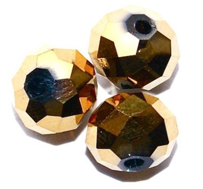 CC1296 6x8mm Faceted Full Aurum Rondelle