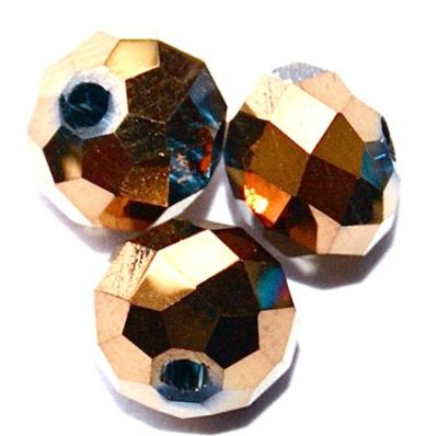 CC1298 6x8mm Faceted Full Bronze Rondelle