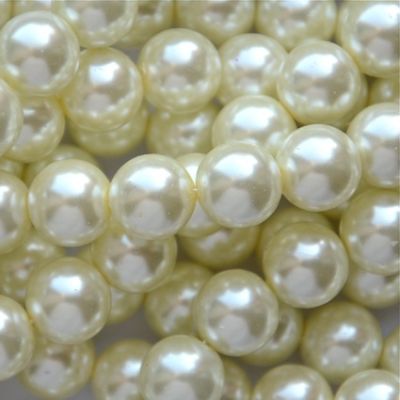 GP1002 10mm Ivory Glass Pearls