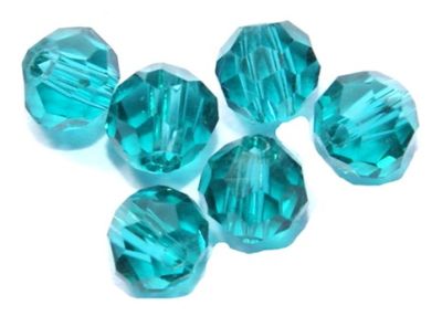 CCR408 4mm Dark Teal Cut Crystal Round