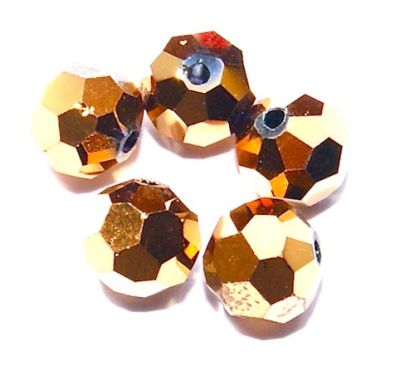 CCR619 6mm Full Bronze Cut Crystal Round