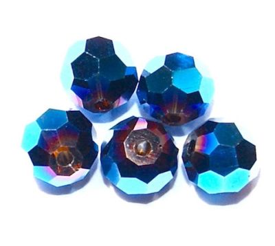 CCR620 6mm Cobalt Scarab Cut Crystal Round