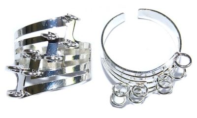 FNx304 Silver Diagonal Loop Ring Shank