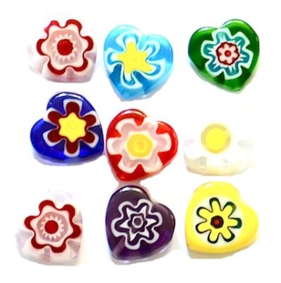 GL2981 12mm multi colour target hearts