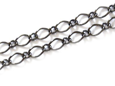 FN135 Black Mixed Link Curb Chain