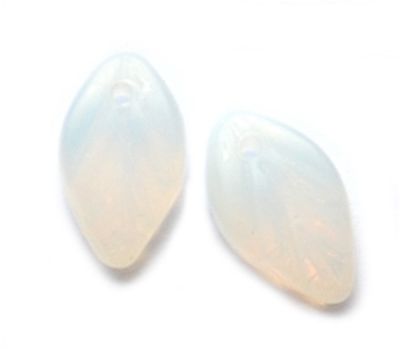 GL1594 Milky White Top Hole Leaf