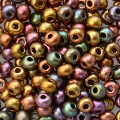 RC291 Met Bronze Green/Purple AB Size 6 Seed Beads
