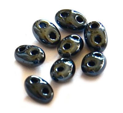 TW002 Gunmetal Twin Beads
