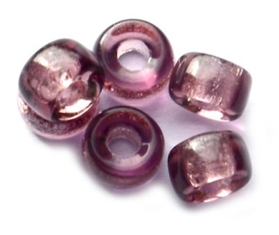 GL3360 Clear Purple Crow Bead