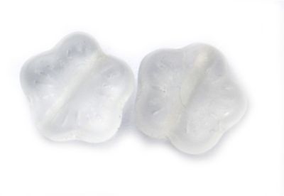 GL0659 8mm Frost Clear 5 Petal Flower