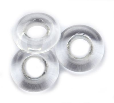 GL3371 Clear Glass Dinky Donut Bead