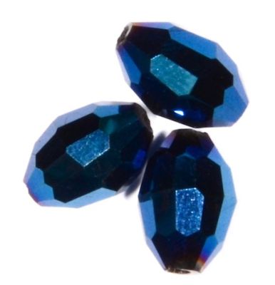 CC1128 8x6mm Cobalt Blue Faceted Oval