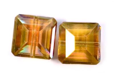 CC1033 14mm Colorado Topaz AB Cut Crystal Square