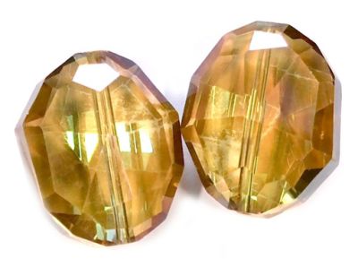 CC1063 20x16mm Colorado Topaz Cut Crystal AB Oval