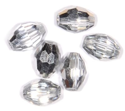 CC1159 6x4mm Half Silver AB Faceted Oval