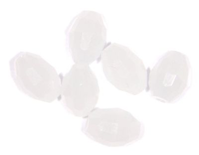 CC1161 6x4mm White Pearl Lustre Faceted Oval