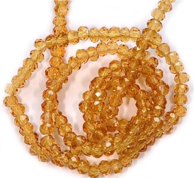 CC1173 3x1.5mm Topaz Cut Crystal Rondelles