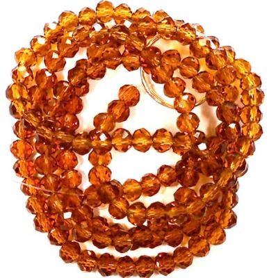 CC1174 3x1.5mm Dark Topaz Cut Crystal Rondelles