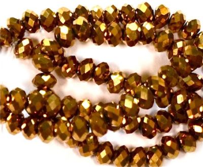 CC1223 4x2mm Full Aurum Cut Crystal Rondelle