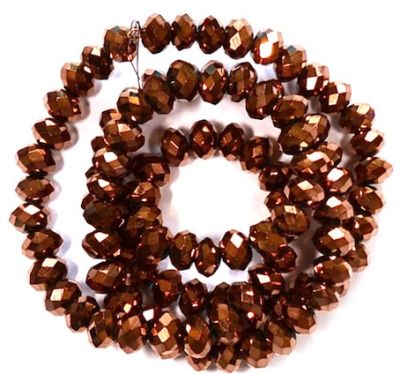 CC1225 4x2mm Full Bronze Cut Crystal Rondelle